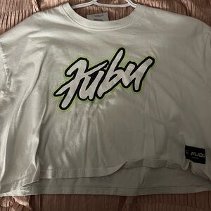 FUBU White and Black Logo Tee